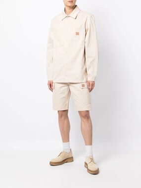 Maison Kitsuné x Café Workwear Long Sleeve Shirt – Latte Color